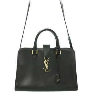 SAINT LAURENT PARIS Monogram Cabas 2way Leather HandBag